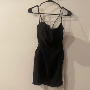 Come back black mini dress